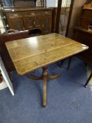 Oak Tip Up Tripod Table