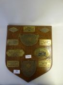 Oak Plaque with Brass Signs