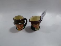 Doulton Two Miniature Toby Jugs