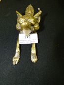 Brass Fox Door Knocker