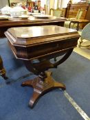 Framed Mahogany Needlework Table