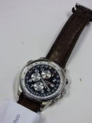 *CITIZEN GENTS WATCH WITH LEATHER STRAP