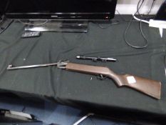 .22 Air Rifle Serial No.43748 with Telescopic Sight