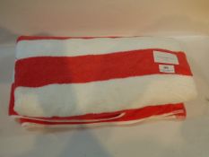 *CHARISMA RED AND WHITE STRIPED RESORT TOWEL