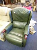 Green Hide Reclining Chair
