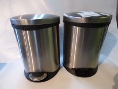 *2 PACK SOFT CLOSE PEDAL BIN SET