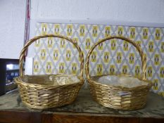 Two Wicker Flower Baskets