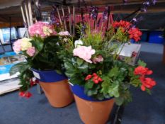 *PAIR OF ARTIFICIAL FLOOR PLANTERS