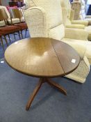 Oak Tilt Top Circular Occasional Table