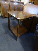 Deco Style Mahogany Two Tier Table