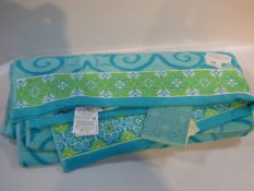 *KS JACQUARD BEACH TOWEL (TURQUOISE)