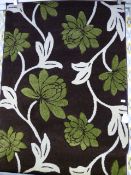*Brown and Floral Rug 120cm by 170cm RRP: £125