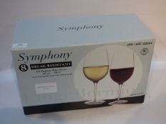 *BREAK RESISTANT WINE GLASSES 8PK