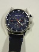 * POLICE GENTS WATCH WITH LEATHER STRAP