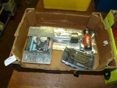 Box Containing Drill Bits, Allan Keys and Washers