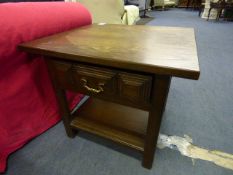 Oak Shelved Coffee Table
