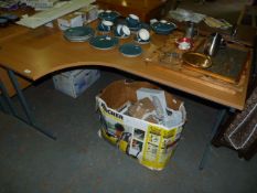 L-Shaped Desk with Left Hand Return in Beech and Gray Finish