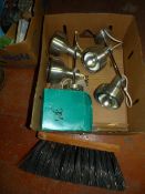 Two 1970s Light Fittings, Brush Head, Etc