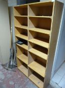 Set of Open Front Shelving with Light Beech Finish