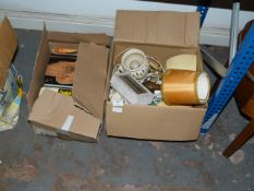 Two Boxes Containing Cookery Books and a Box of Assorted Decorative Items