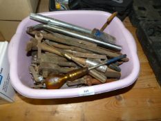 Box Containing Assorted Tools