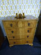 Walnut Four Drawer Chest