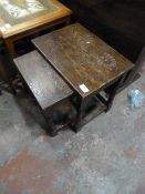Oak Nest of Two Tables