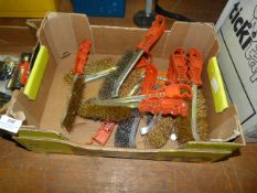 Box of Assorted Wire and Brass Brushes