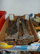 Box of Assorted Ironmongery, Hinges, Etc