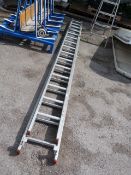 Thirty Rung Aluminium Double Extending Ladder