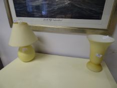Pair of Table Lamps in Yellow