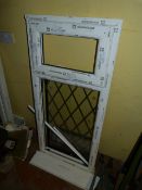 New UPVC Glazed Top Opening Window with Leaded Glass