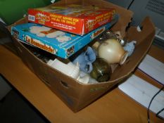 Box of Bric-a-Brac, Board Games, Etc