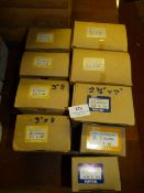 Nine Boxes of Assorted CSK Wood Screws in Various Sizes