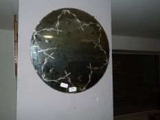 Cut Glass Deco Mirror