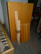 Modern Beech Dining Table on Four Square Legs (Flat Pack)