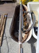 Galvanised Bath Containing Assorted Copper Pipe