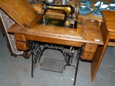Treadle Singer Sewing Machine on Cast Iron Base
