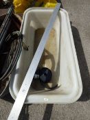 Plasterers Bath Containing DPC and an Aluminium Straight Edge