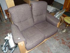Beech Framed Two Seat Settee