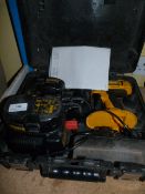 Dewalt Cordless Drill with Three Batteries and Charger