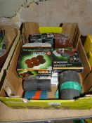 Box Containing Assorted Abrasive Belts and Disks