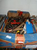 Box Containing Various Hand Tools