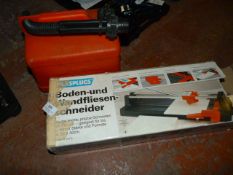 Tile Cutter and a Petrol Can