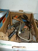Box Containing Assorted Brasant Bits, Chest Drills, Fret Saw, Etc