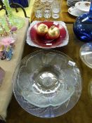 4 Assorted Glass Fruit Bowls