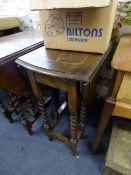 Oak Barley Twist Drop Leaf Table