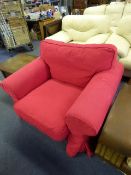 Red Upholstered Armchair