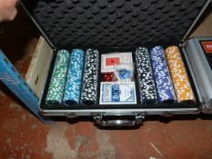 Poker Chip and Playing Card Set in Aluminium Case