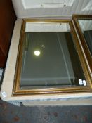 Large Bevelled Edge Gilt Framed Mirror